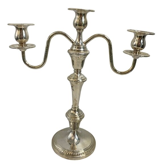 VTG FB Rogers 7583  Silver Candelabra Candle Holder Holiday 13 x 13 Bridgerton - Picture 1 of 9